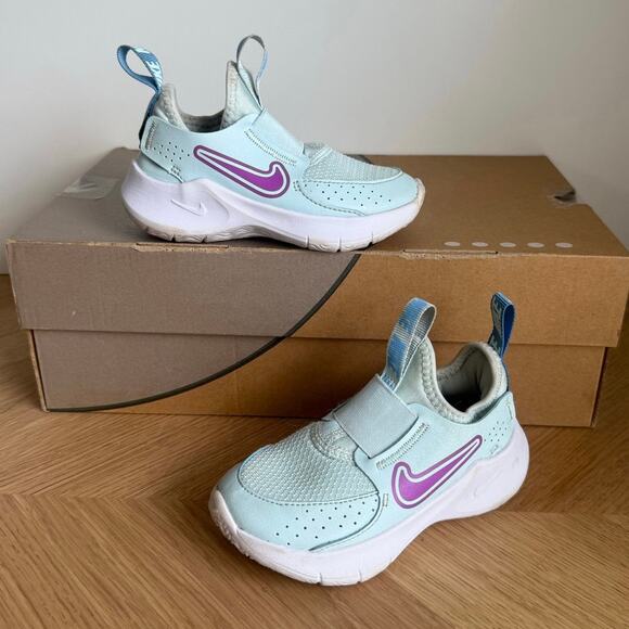 Nike Flex Runner Blue/Purple Toddler Sneakers - SZ 8 C - Picture 1 of 11